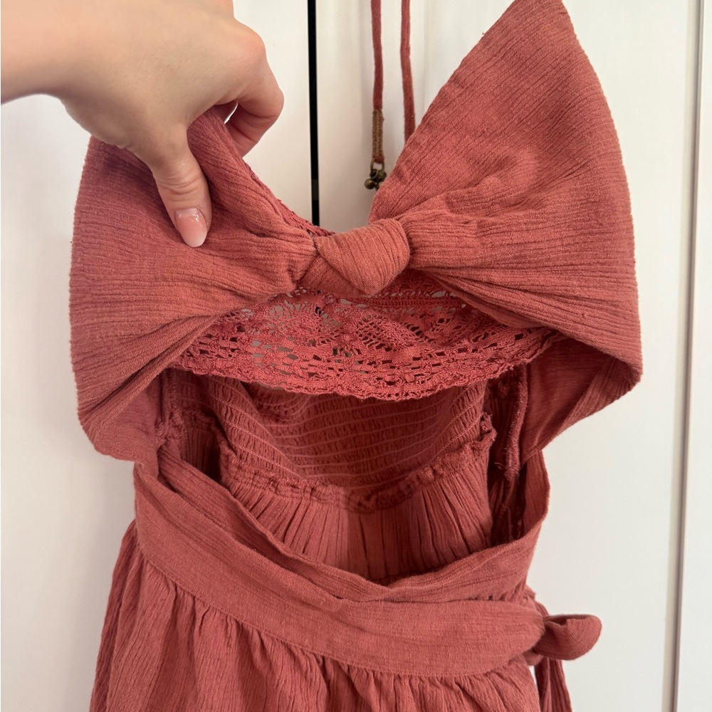 Free People Backless Pink Dress